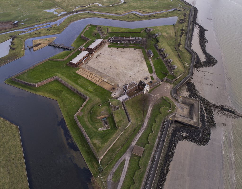 Tilbury along the River Thames.