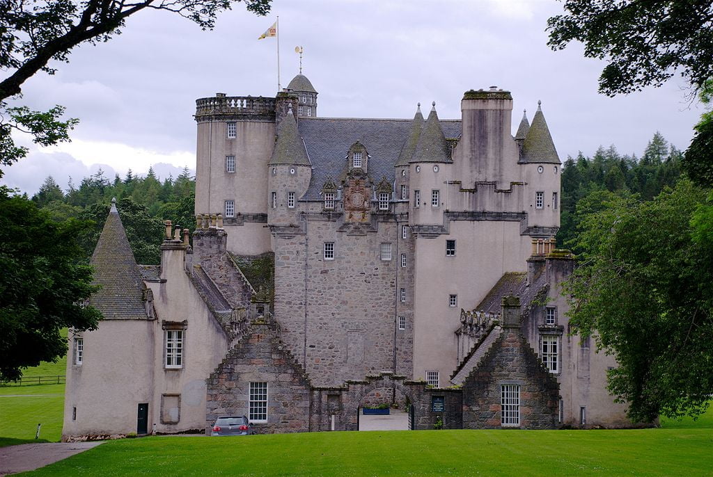 The majestic rear view of Fraser Castle.