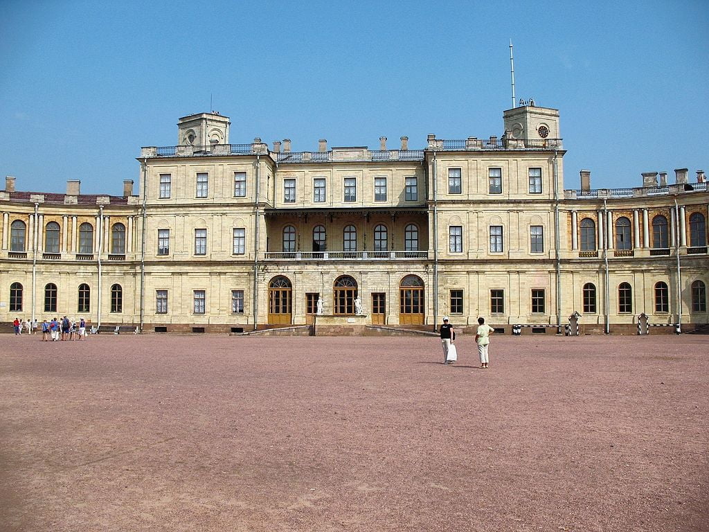 Front facade of Gatchina Palace.