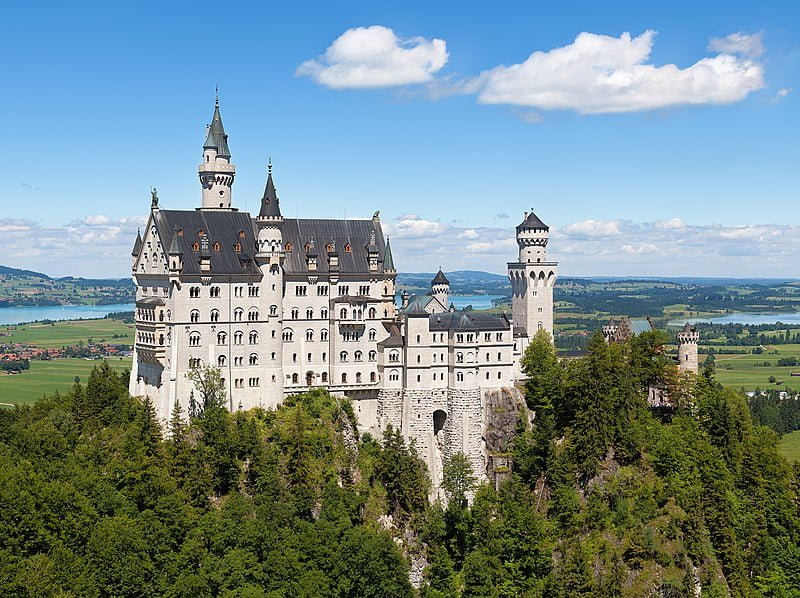 King Ludwig’s Bavarian fantasy castle of Neuschwanstein.