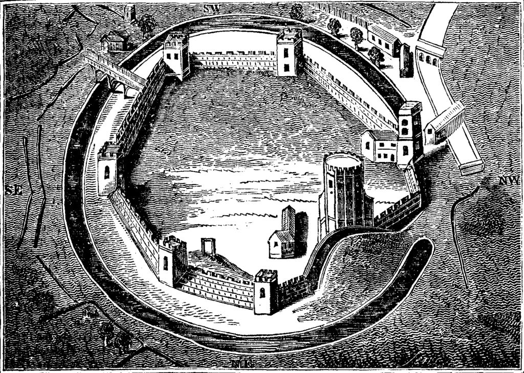 An illustration of the Oxford Castle plan. 