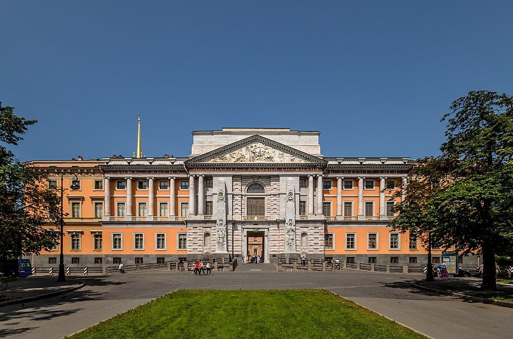 The classical front facade of St. Michael’s Castle.