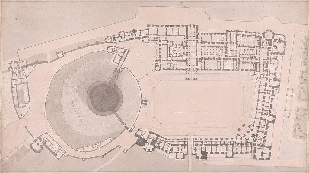 The center of Windsor Castle is a shell keep.