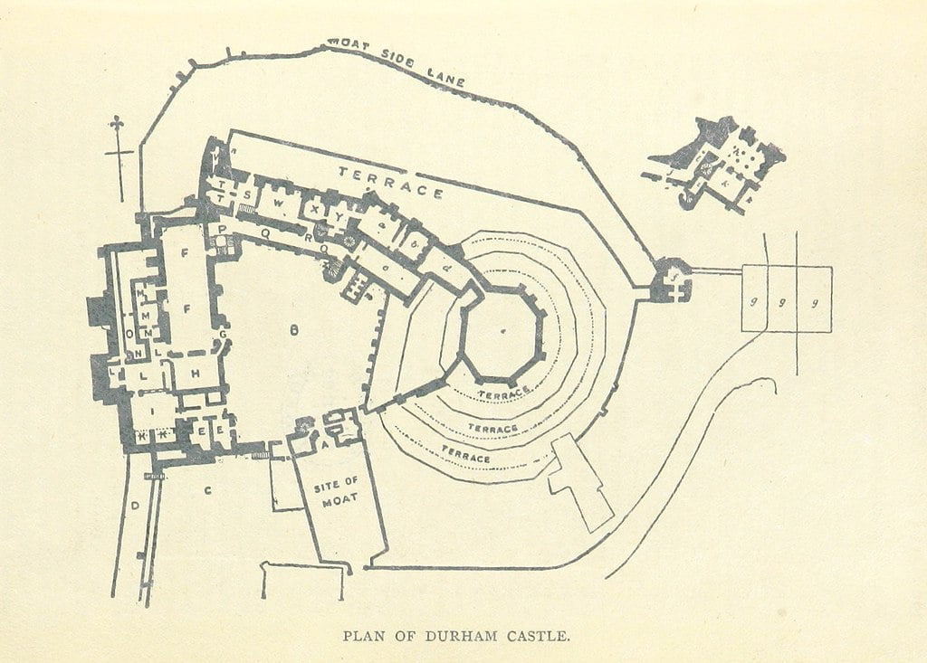 The shell keep of Durham Castle.