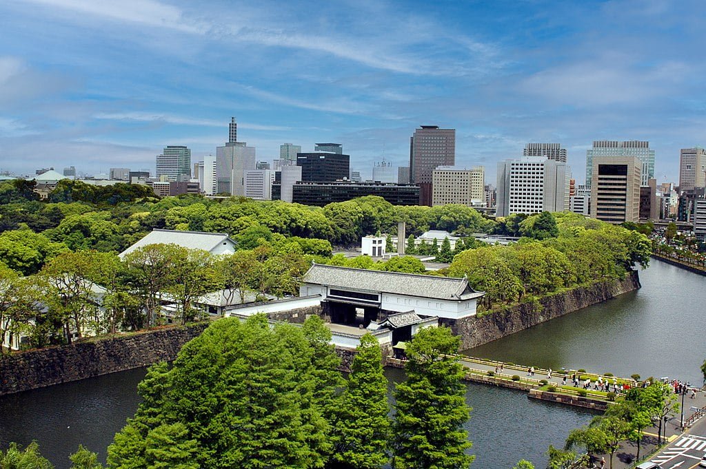 The fifth largest castle in the world, Edo Castle.