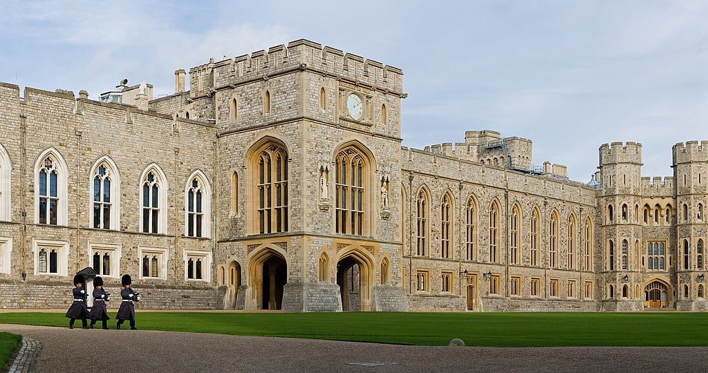 The sprawling Upper Ward of Windsor Castle.