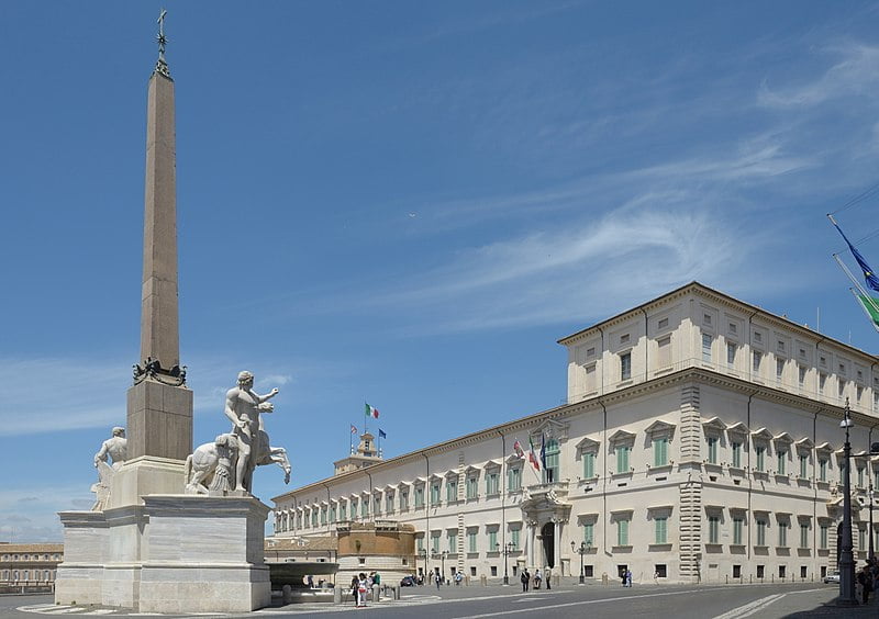The Quirinal Palace on a sunny day.