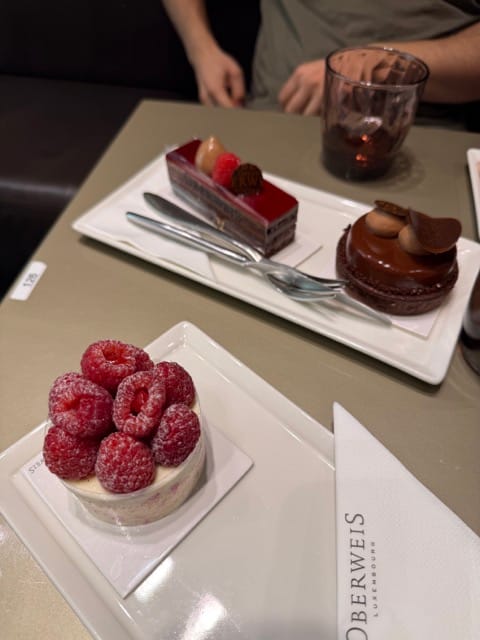 Pastries and desserts at Oberweis in Luxembourg City