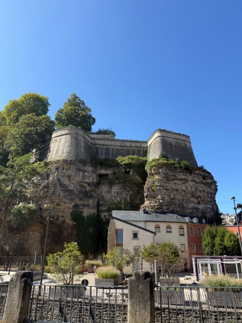 Historic Luxembourg fortifications above the Petrusse Valley
