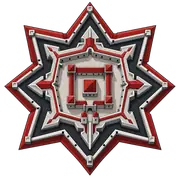 Top-down illustration of a geometric star fort
